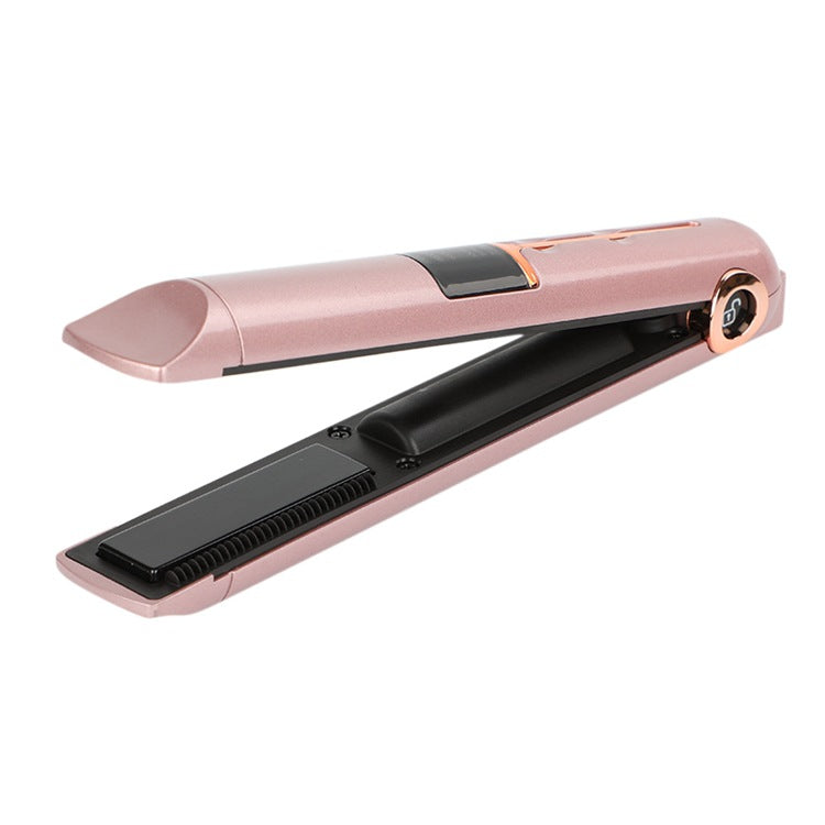 Popular wireless USB charging curling and straightening dual-use electric hair clip curling wand hair straightener hair curler EU