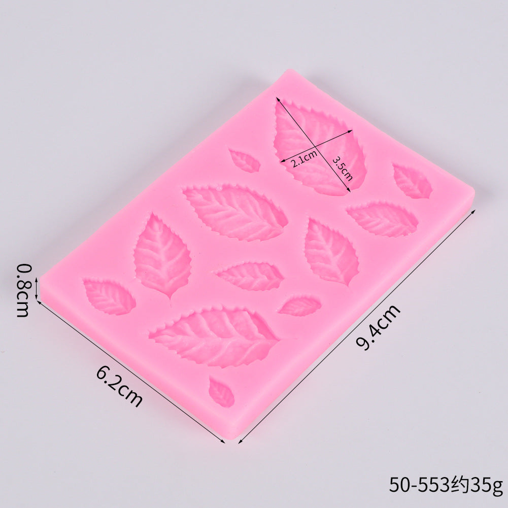 DIY leaf fondant cake baking liquid silicone mold variety of leaf maple leaf silicone mold collection mold