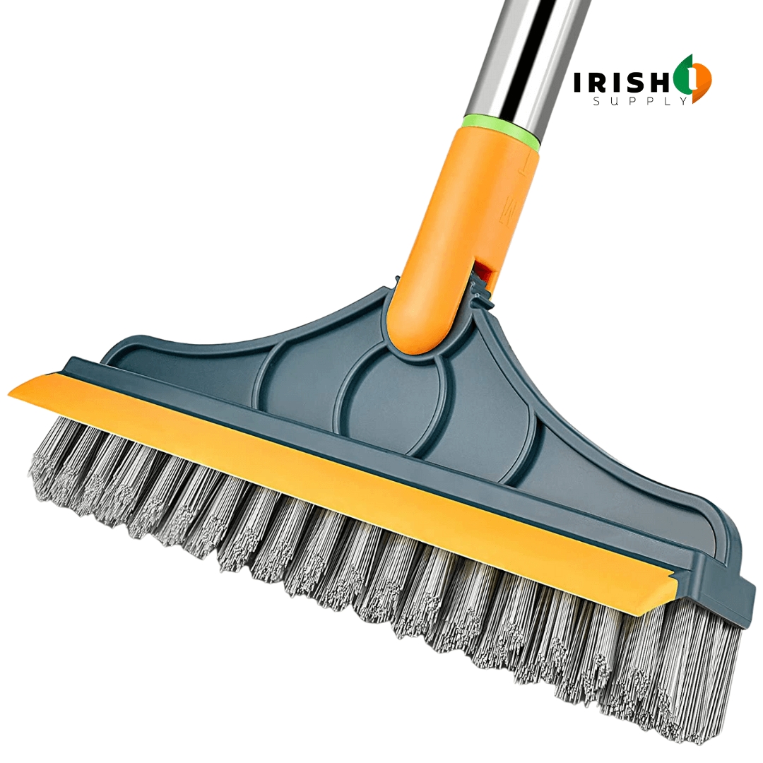 Floor brush, tile floor brush, scraper brush, floor brush, gap scrubber, silicone two-in-one cleaning brush and mop