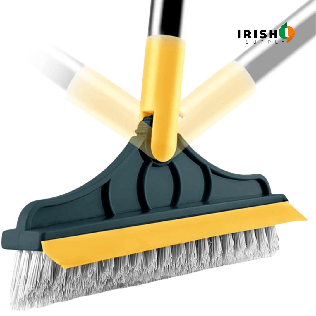 Floor brush, tile floor brush, scraper brush, floor brush, gap scrubber, silicone two-in-one cleaning brush and mop