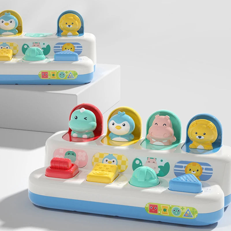 New children's peek-a-boo switch early education toy to exercise baby's finger flexibility and safety pop-up switch box