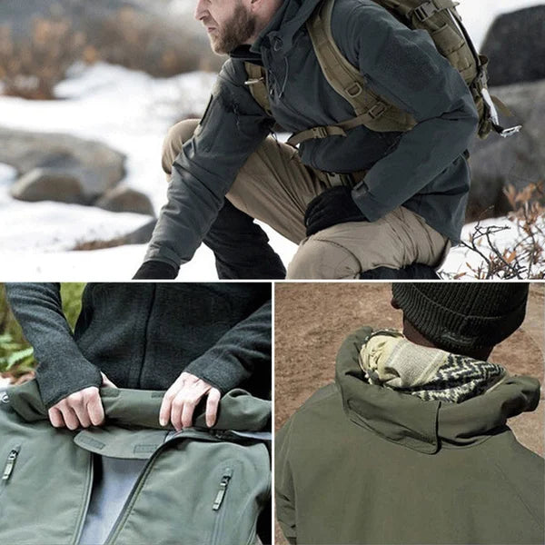 tad Shark Skin Soft Shell Jacket Men's Outdoor Tactical Jacket Military Uniform M65 Windbreaker Coldproof Jacket