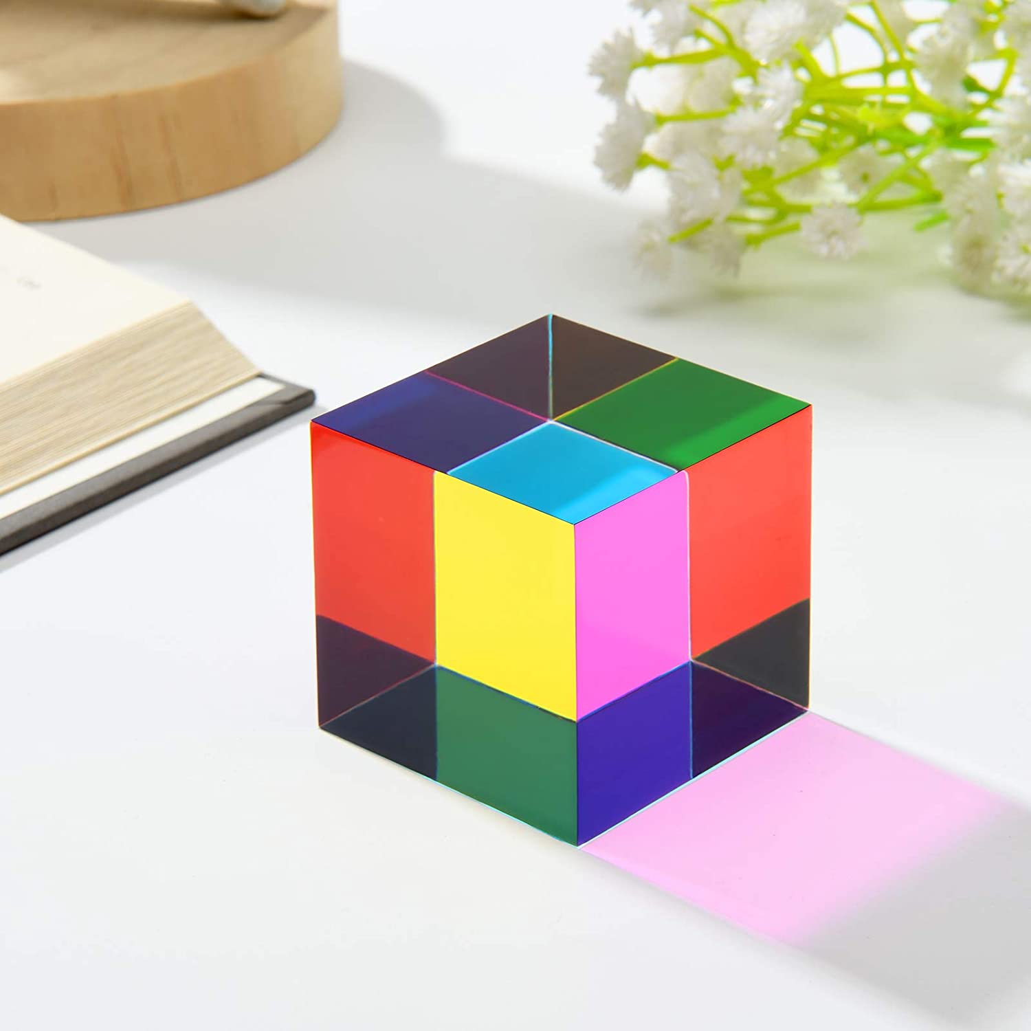 k9 color cube crystal Rubik's cube color prism pyramid desktop toy decorative ornaments