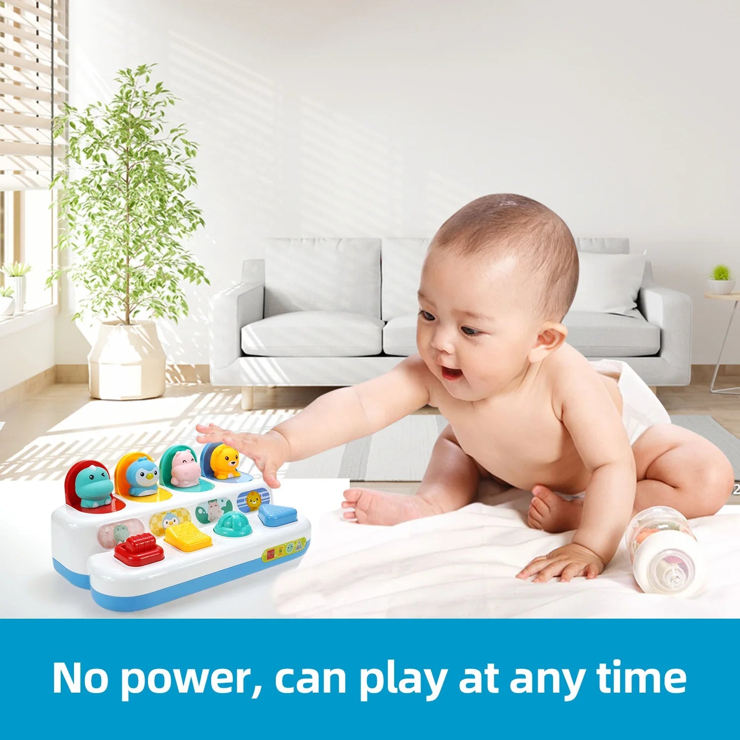 New children's peek-a-boo switch early education toy to exercise baby's finger flexibility and safety pop-up switch box