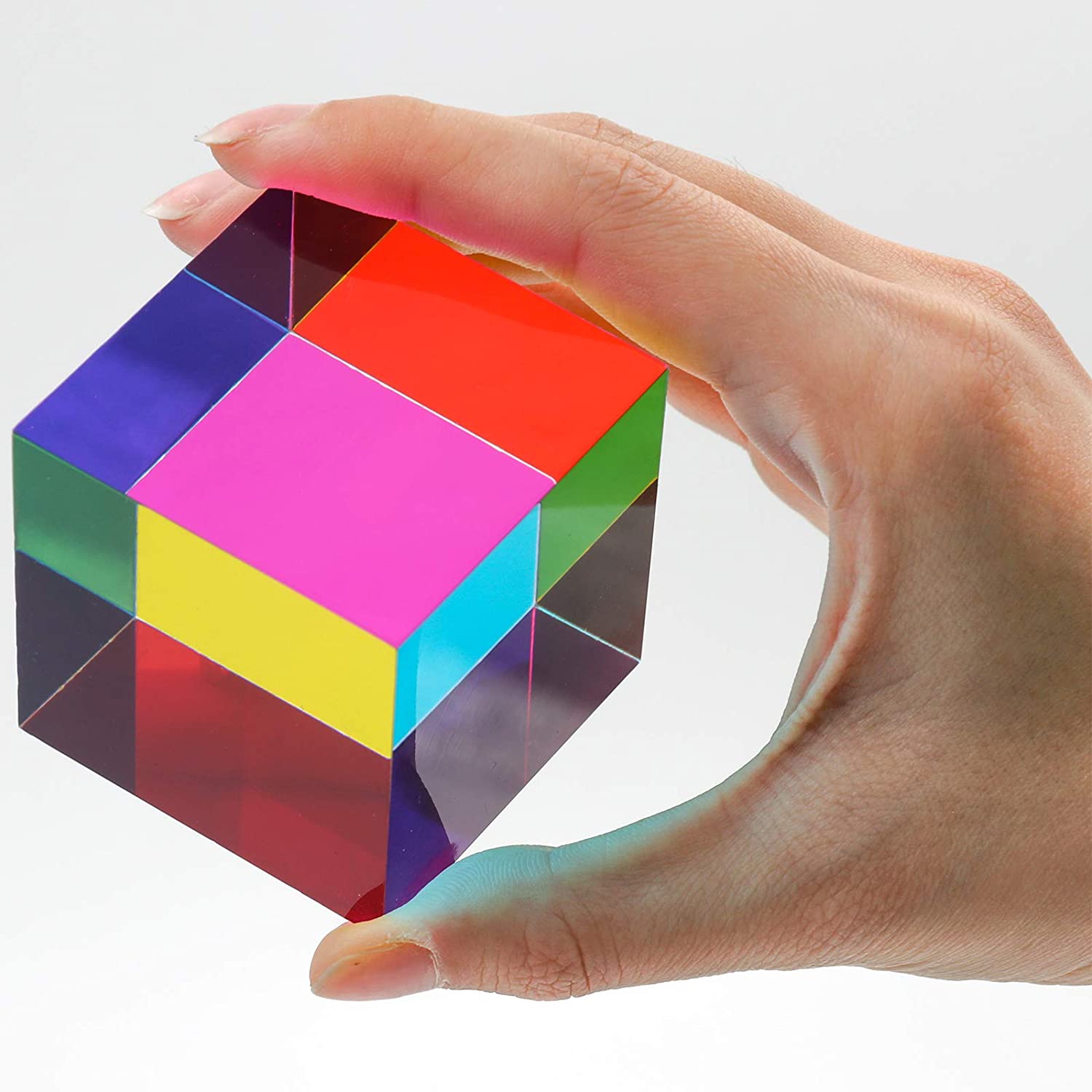 k9 color cube crystal Rubik's cube color prism pyramid desktop toy decorative ornaments