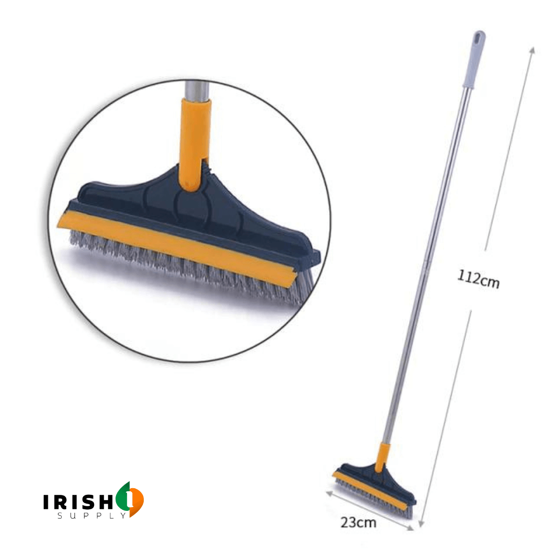 Floor brush, tile floor brush, scraper brush, floor brush, gap scrubber, silicone two-in-one cleaning brush and mop