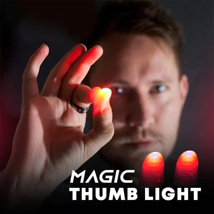 High-quality light energy dancing finger lamp, thumb lamp, finger lamp, stage magic prop set close-up