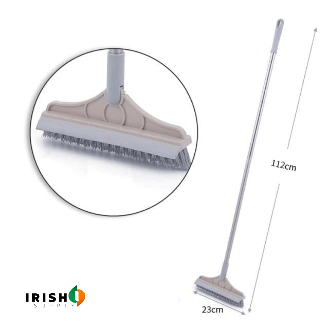 Floor brush, tile floor brush, scraper brush, floor brush, gap scrubber, silicone two-in-one cleaning brush and mop