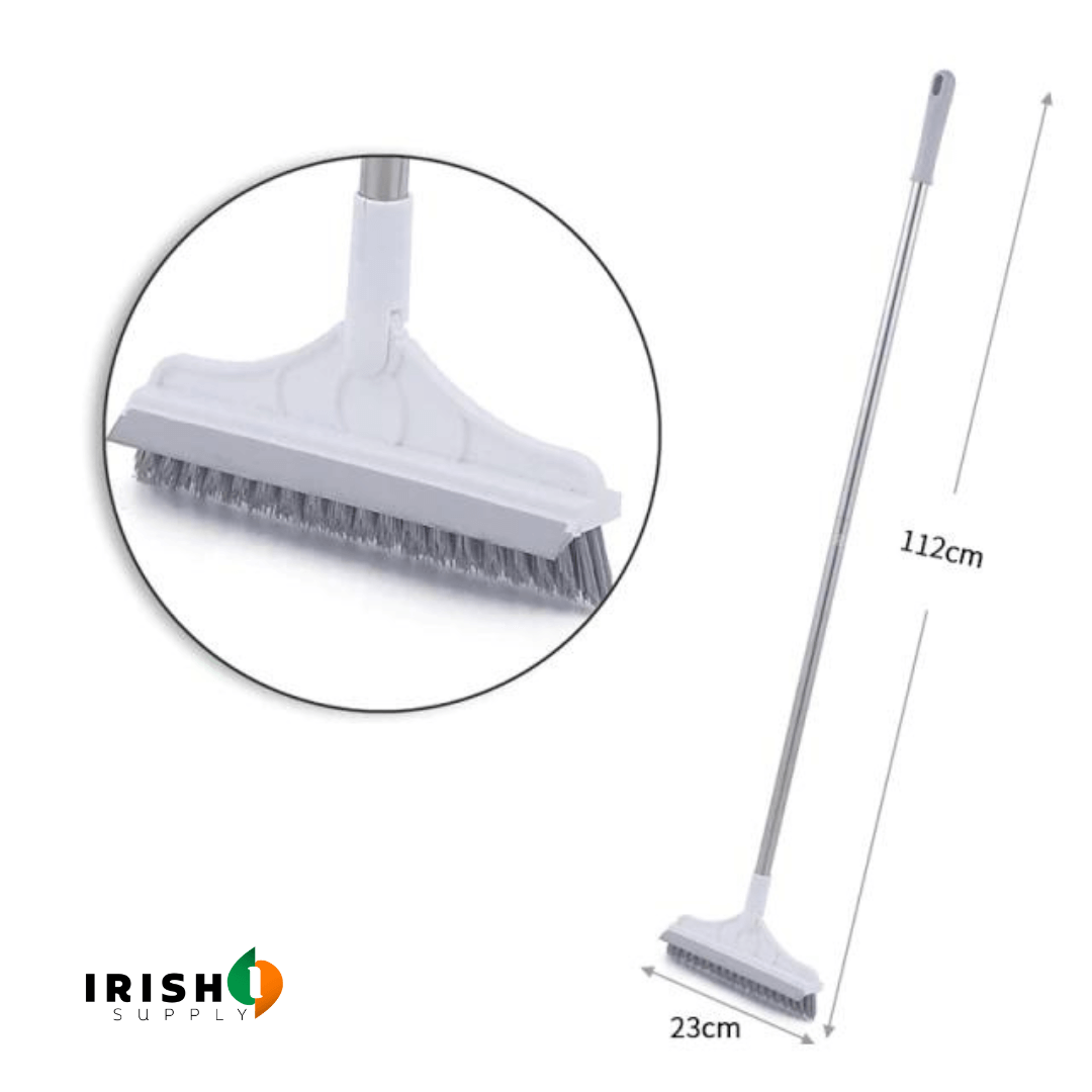 Floor brush, tile floor brush, scraper brush, floor brush, gap scrubber, silicone two-in-one cleaning brush and mop