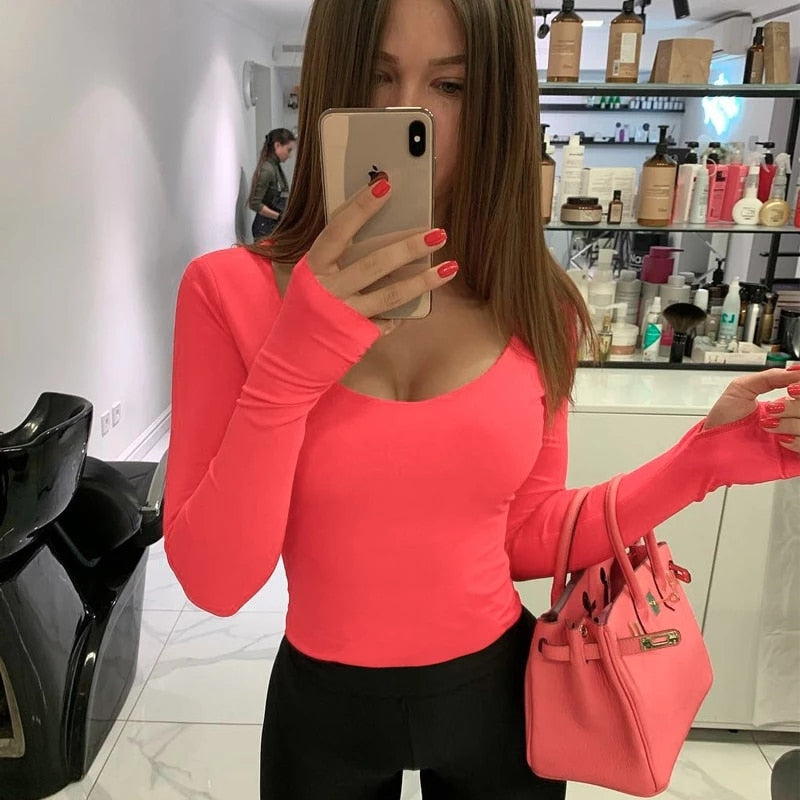 Women's Summer Sexy Fashion Pullover Long Sleeve Slim Jumpsuit