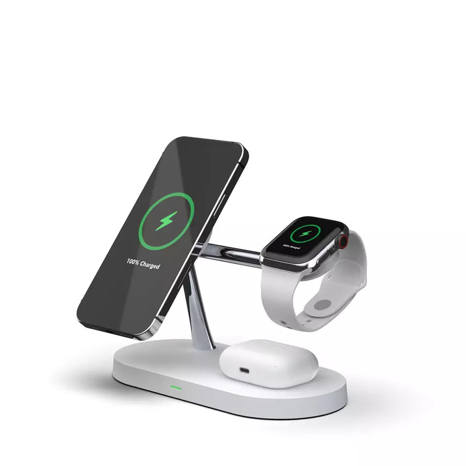 New three-in-one wireless charger 15W vertical fast charging suitable for wireless charging of Apple mobile phones, watches and headphones