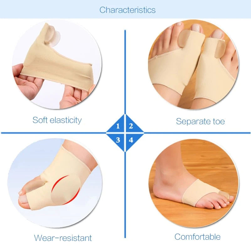 Silicone thumb valgus corrector big foot bone toe valgus toe separator toe separator correction sleeve