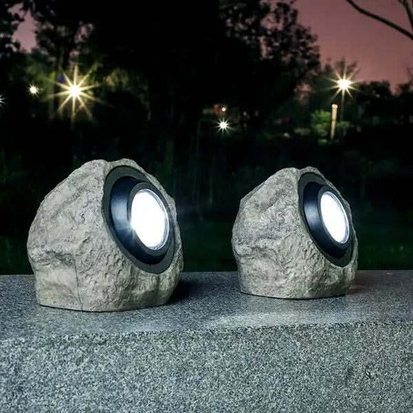 Amazon's new solar simulated stone lamp garden lamp outdoor outdoor garden lawn decoration spotlight