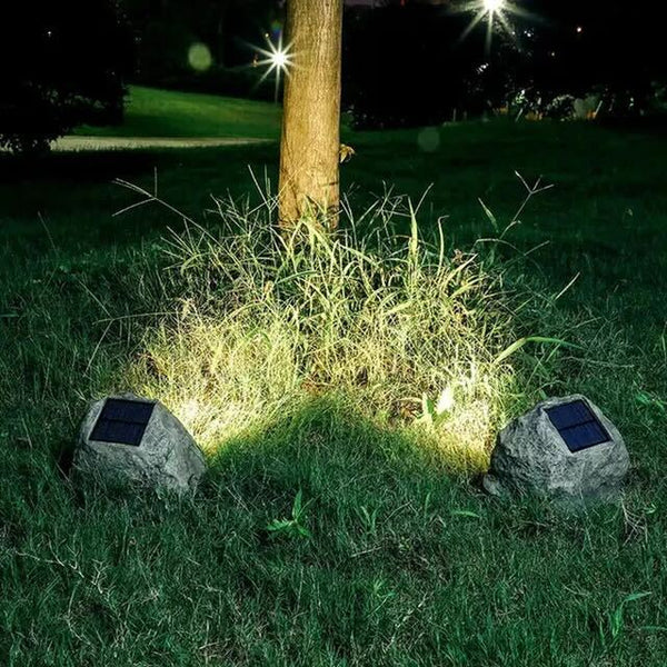 Amazon's new solar simulated stone lamp garden lamp outdoor outdoor garden lawn decoration spotlight