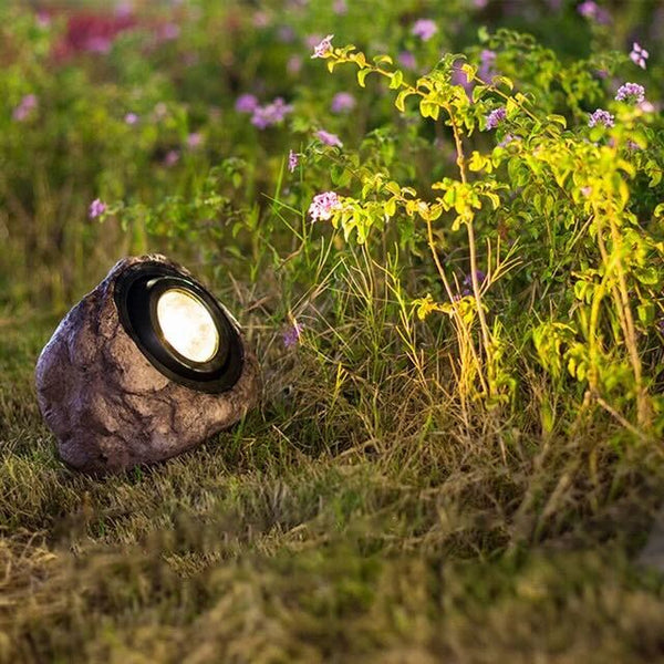 Amazon's new solar simulated stone lamp garden lamp outdoor outdoor garden lawn decoration spotlight