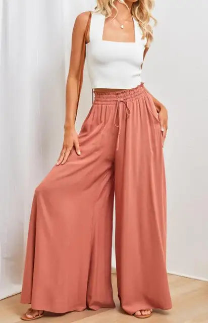 Spring and summer casual wide-leg popular loose casual fashion trousers for women