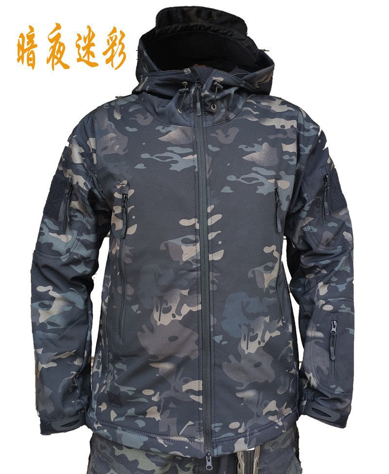 tad Shark Skin Soft Shell Jacket Men's Outdoor Tactical Jacket Military Uniform M65 Windbreaker Coldproof Jacket