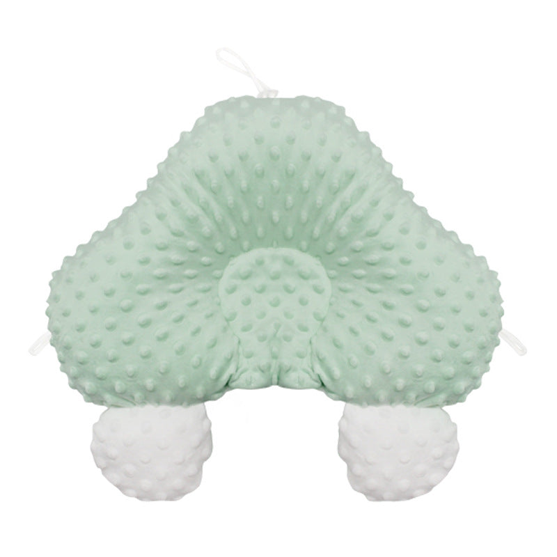 Summer anti-migraine baby pillow, ice silk bean cool shaping pillow, correcting head shape, newborn baby comfort pillow