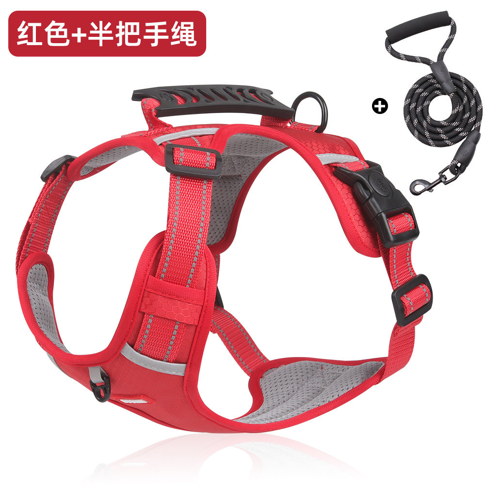 Pet leash vest style puppy harness explosion-proof reflective dog harness pet supplies dog leash