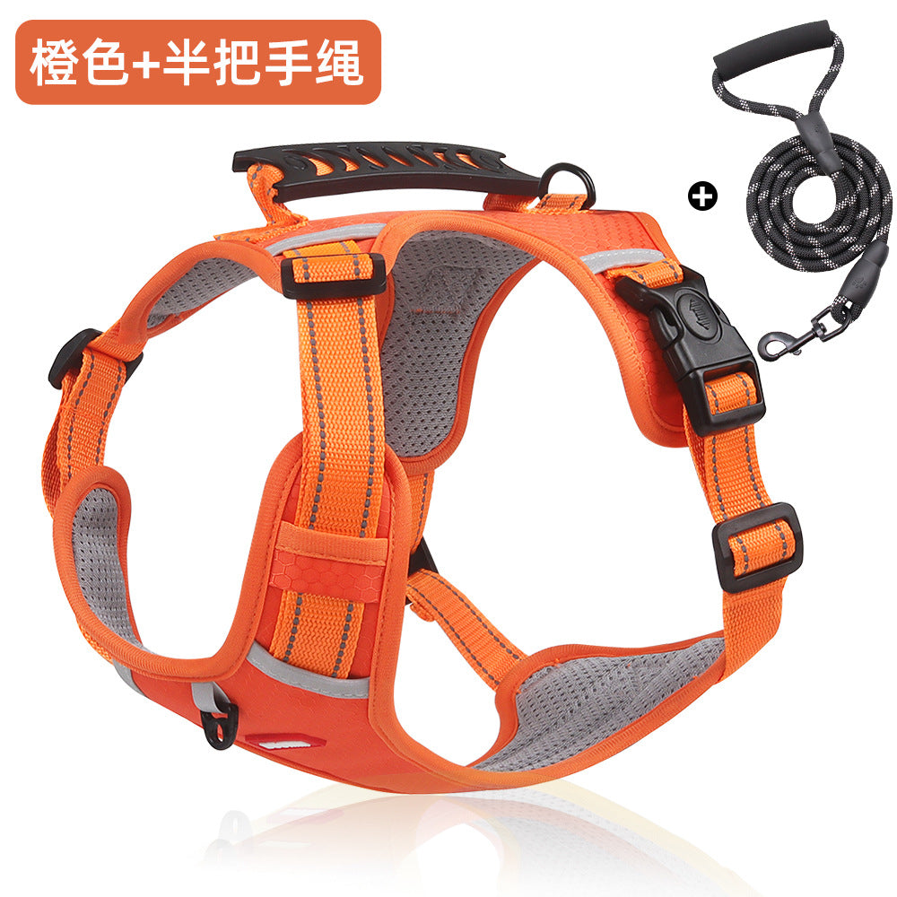 Pet leash vest style puppy harness explosion-proof reflective dog harness pet supplies dog leash