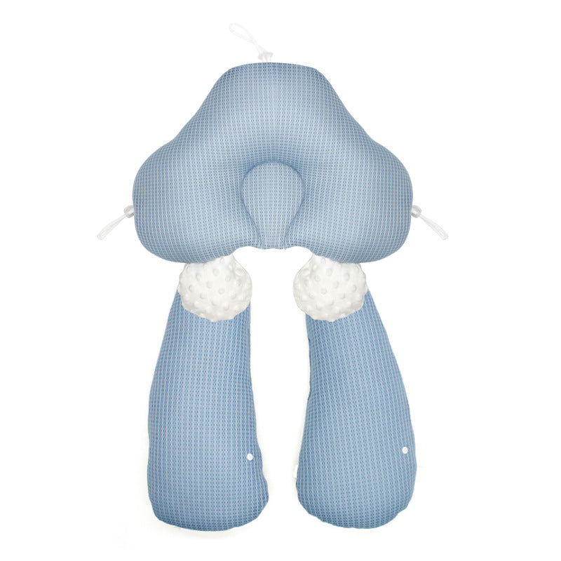 Summer anti-migraine baby pillow, ice silk bean cool shaping pillow, correcting head shape, newborn baby comfort pillow