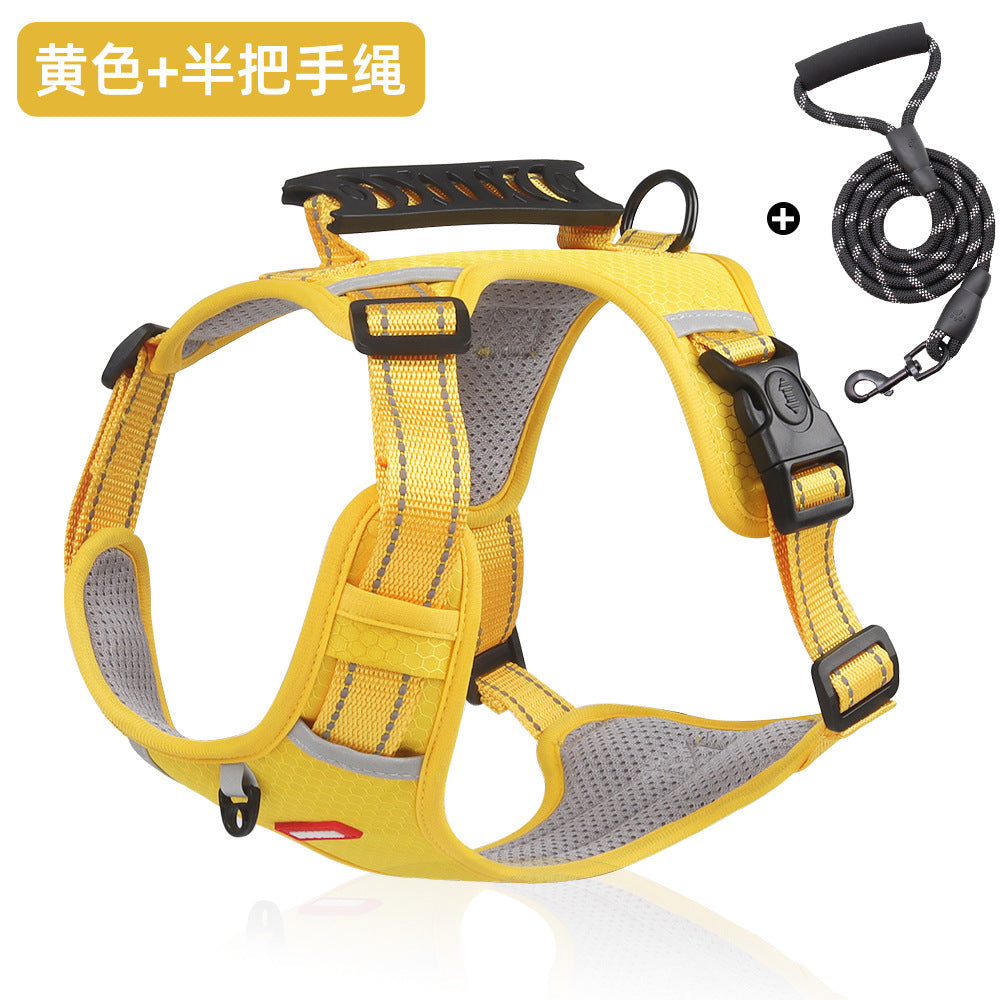 Pet leash vest style puppy harness explosion-proof reflective dog harness pet supplies dog leash