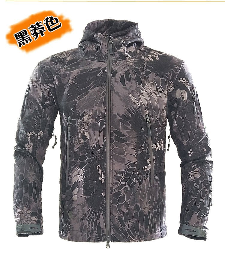 tad Shark Skin Soft Shell Jacket Men's Outdoor Tactical Jacket Military Uniform M65 Windbreaker Coldproof Jacket