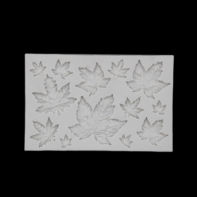 DIY leaf fondant cake baking liquid silicone mold variety of leaf maple leaf silicone mold collection mold