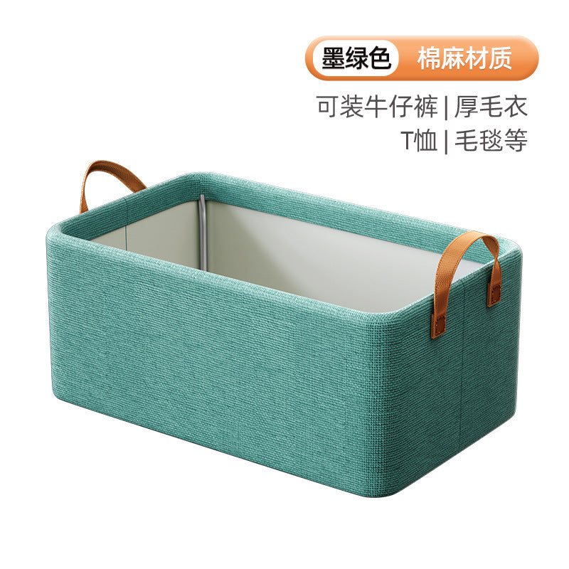 Household clothing storage box folding steel frame storage box children's clothing storage box waterproof and moisture-proof storage cabinet washable