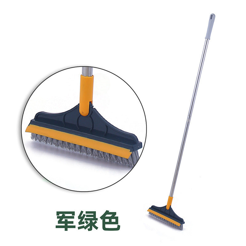 Floor brush, tile floor brush, scraper brush, floor brush, gap scrubber, silicone two-in-one cleaning brush and mop