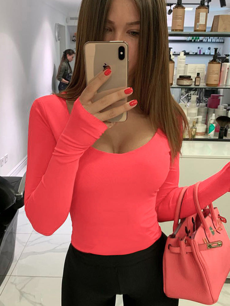 Women's Summer Sexy Fashion Pullover Long Sleeve Slim Jumpsuit