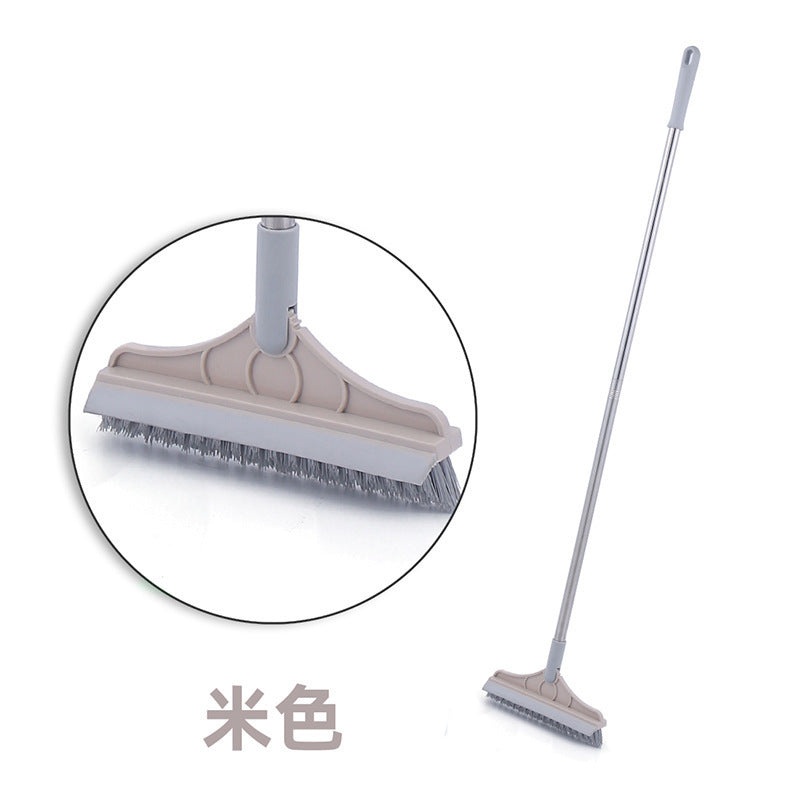 Floor brush, tile floor brush, scraper brush, floor brush, gap scrubber, silicone two-in-one cleaning brush and mop