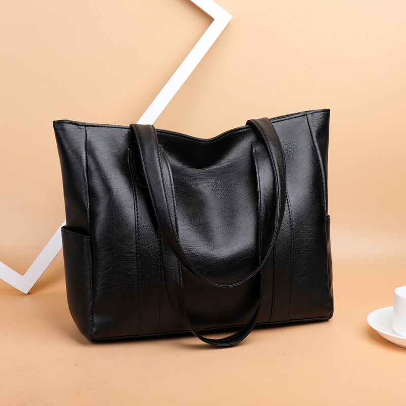 New fashion women's bag large capacity shoulder bag mom bag simple versatile handbag