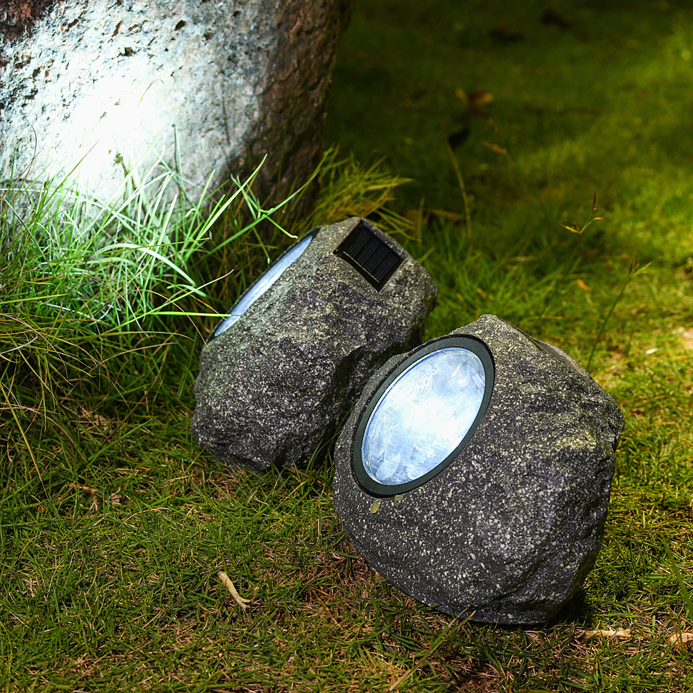 Amazon's new solar simulated stone lamp garden lamp outdoor outdoor garden lawn decoration spotlight