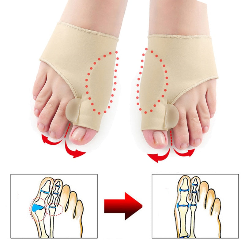 Silicone thumb valgus corrector big foot bone toe valgus toe separator toe separator correction sleeve