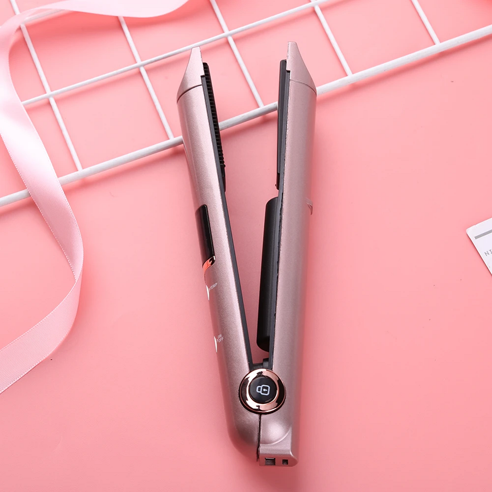 Popular wireless USB charging curling and straightening dual-use electric hair clip curling wand hair straightener hair curler EU