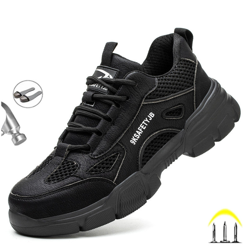 Labor protection shoes, anti-smash, anti-puncture, steel toe cap protective safety shoes, summer lightweight and breathable labor protection shoes for men