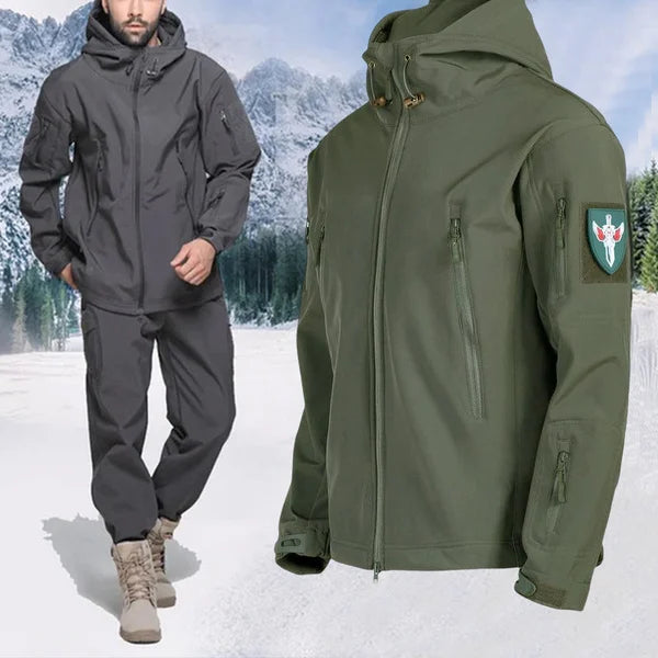 tad Shark Skin Soft Shell Jacket Men's Outdoor Tactical Jacket Military Uniform M65 Windbreaker Coldproof Jacket