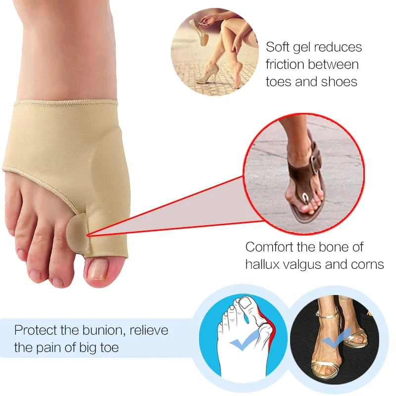 Silicone thumb valgus corrector big foot bone toe valgus toe separator toe separator correction sleeve