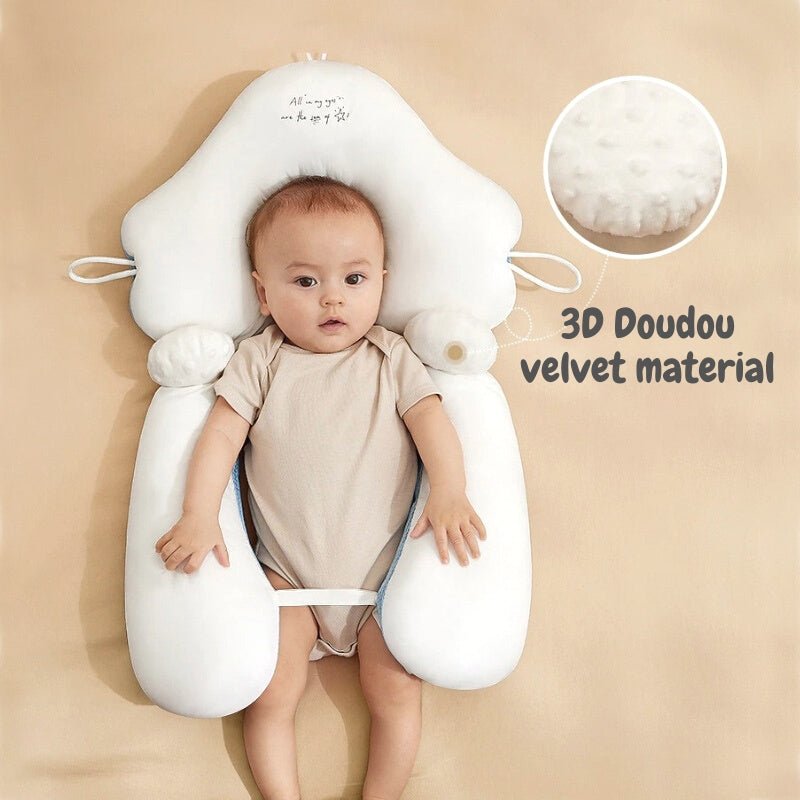 Summer anti-migraine baby pillow, ice silk bean cool shaping pillow, correcting head shape, newborn baby comfort pillow