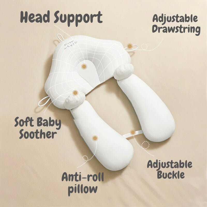 Summer anti-migraine baby pillow, ice silk bean cool shaping pillow, correcting head shape, newborn baby comfort pillow