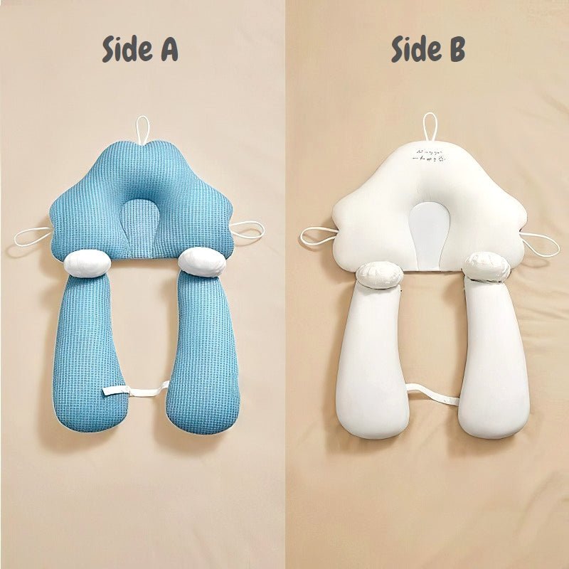 Summer anti-migraine baby pillow, ice silk bean cool shaping pillow, correcting head shape, newborn baby comfort pillow